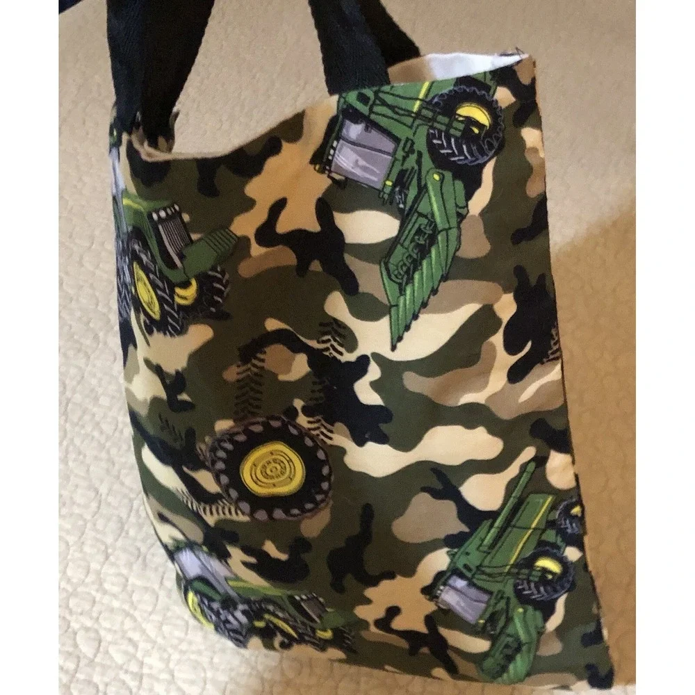 Tractor Handmade Lined  Bag Tote Tablet Book Toy Farm Bag Birthday Baby Gift‎